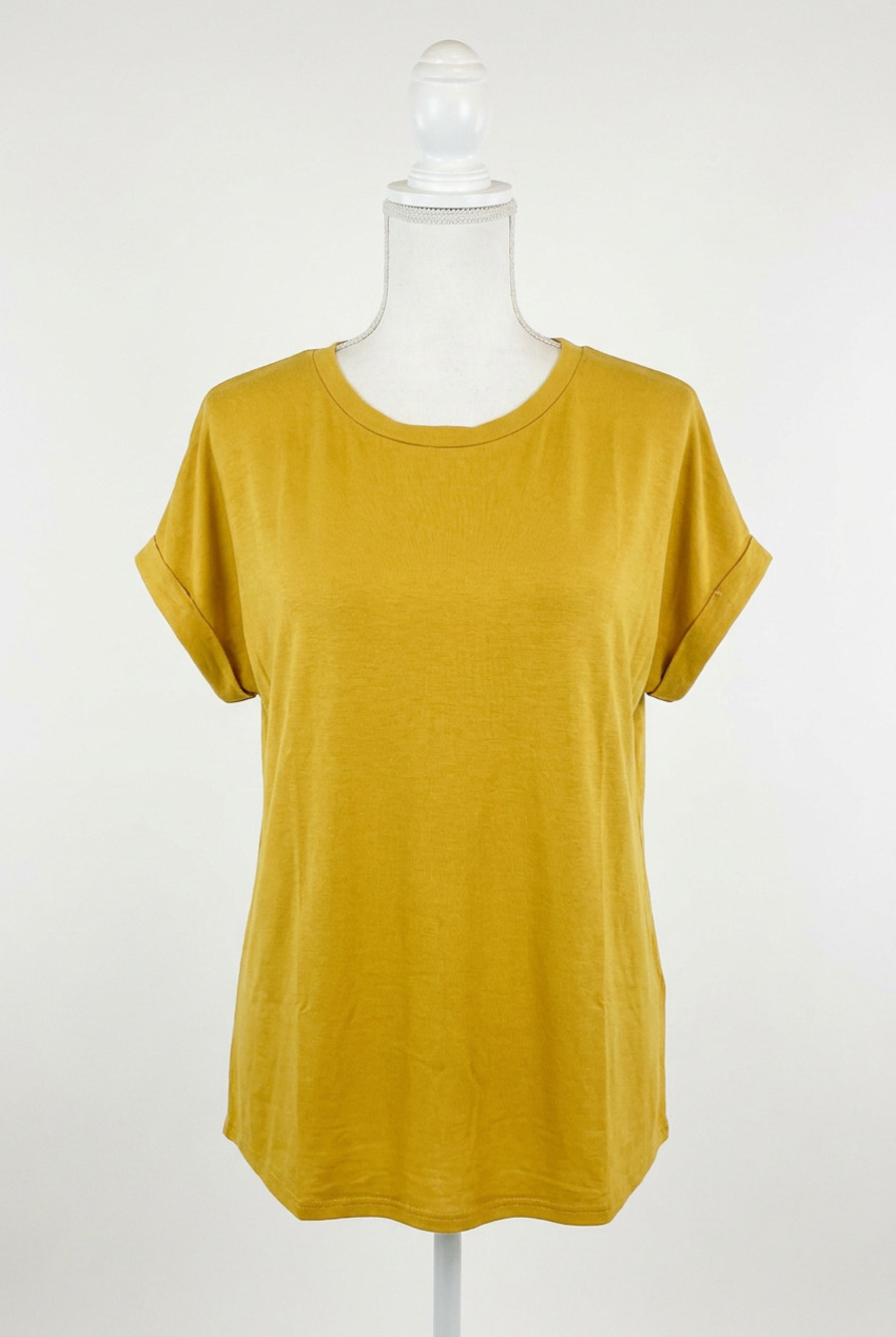 NEW SEW IN LOVE luxe tee in mustard
